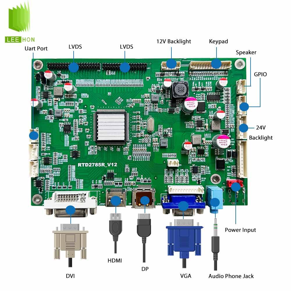 2K LVDS to DP HDMI VGA DVI Driver Board | Multi-Interface LCD ...
